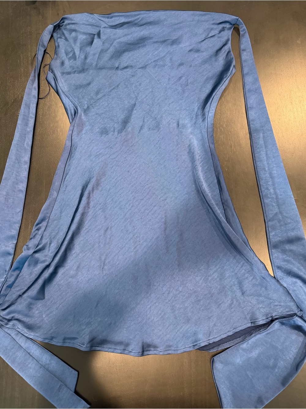 Altar'd State Blue Mini Dress with Tie Details